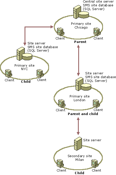 SMS Site Hierarchy